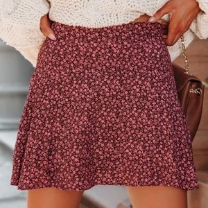 All Shook Up Floral Mini Skort